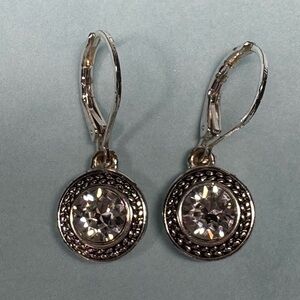 Napier Elegant Silver Costume Crystal Drop Earrings